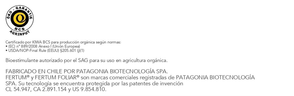 Fertum Foliar 1L Concentrado — Rinde hasta 50 Litros | Algas Patagónicas