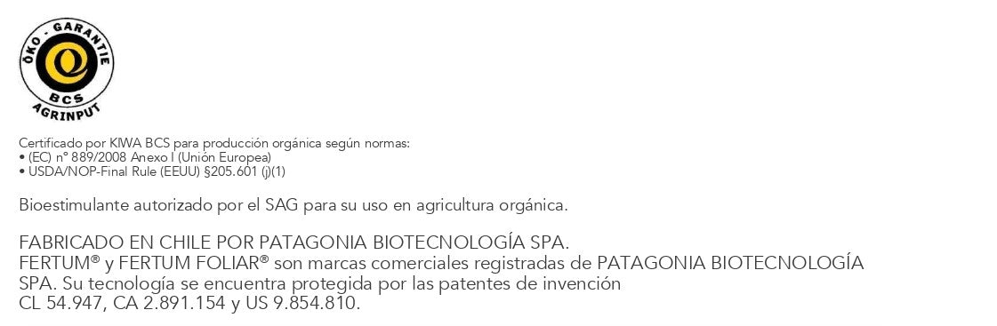 Fertum Foliar 5L — Rinde 250L | Bioestimulante Orgánico de Algas Patagónicas — Con Envío Incluido 🚚
