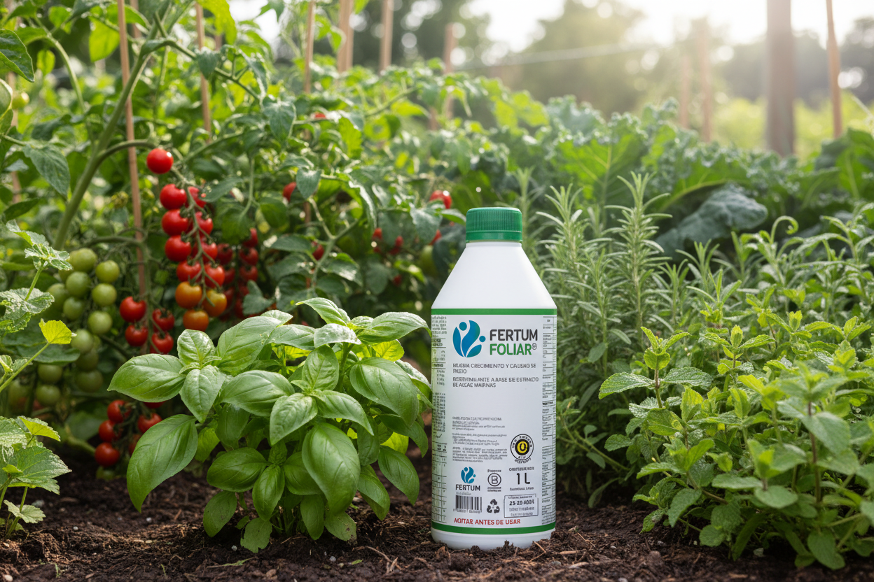 FERTUM FOLIAR 1L en jardín orgánico