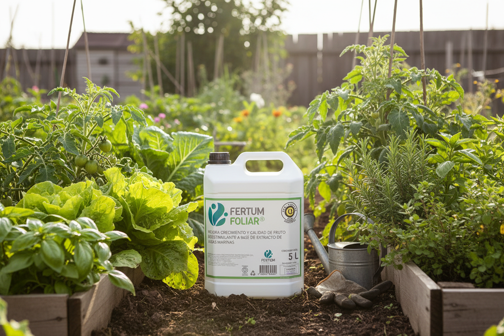 FERTUM FOLIAR en jardín orgánico