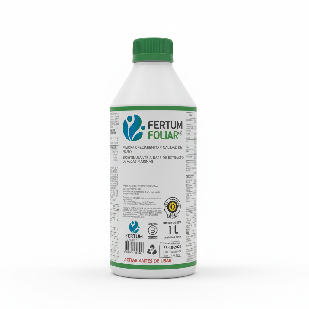 Foto profesional FERTUM FOLIAR 1L fondo blanco