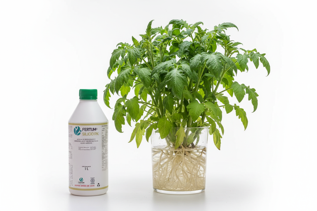 FERTUM SILICIO PK 1L - Planta fuerte con raíces y follaje resistente