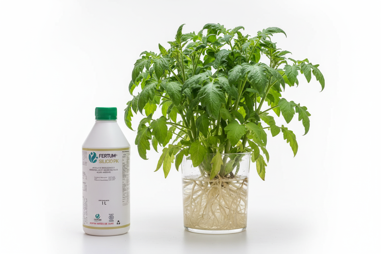 FERTUM SILICIO PK 1L - Planta fuerte con raíces y follaje resistente