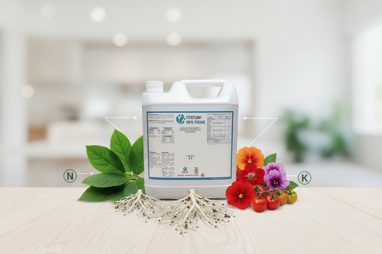 FERTUM NPK PRIME 5L - Nutrientes N-P-K para plantas saludables