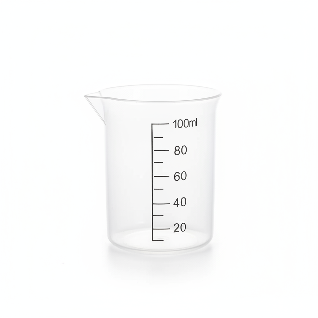 Vaso Dosificador 100ml - Fondo Blanco